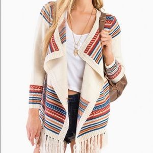 Tobi Ivory Multi Cardigan